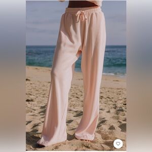 Daily Drills Pink waffle knit pants